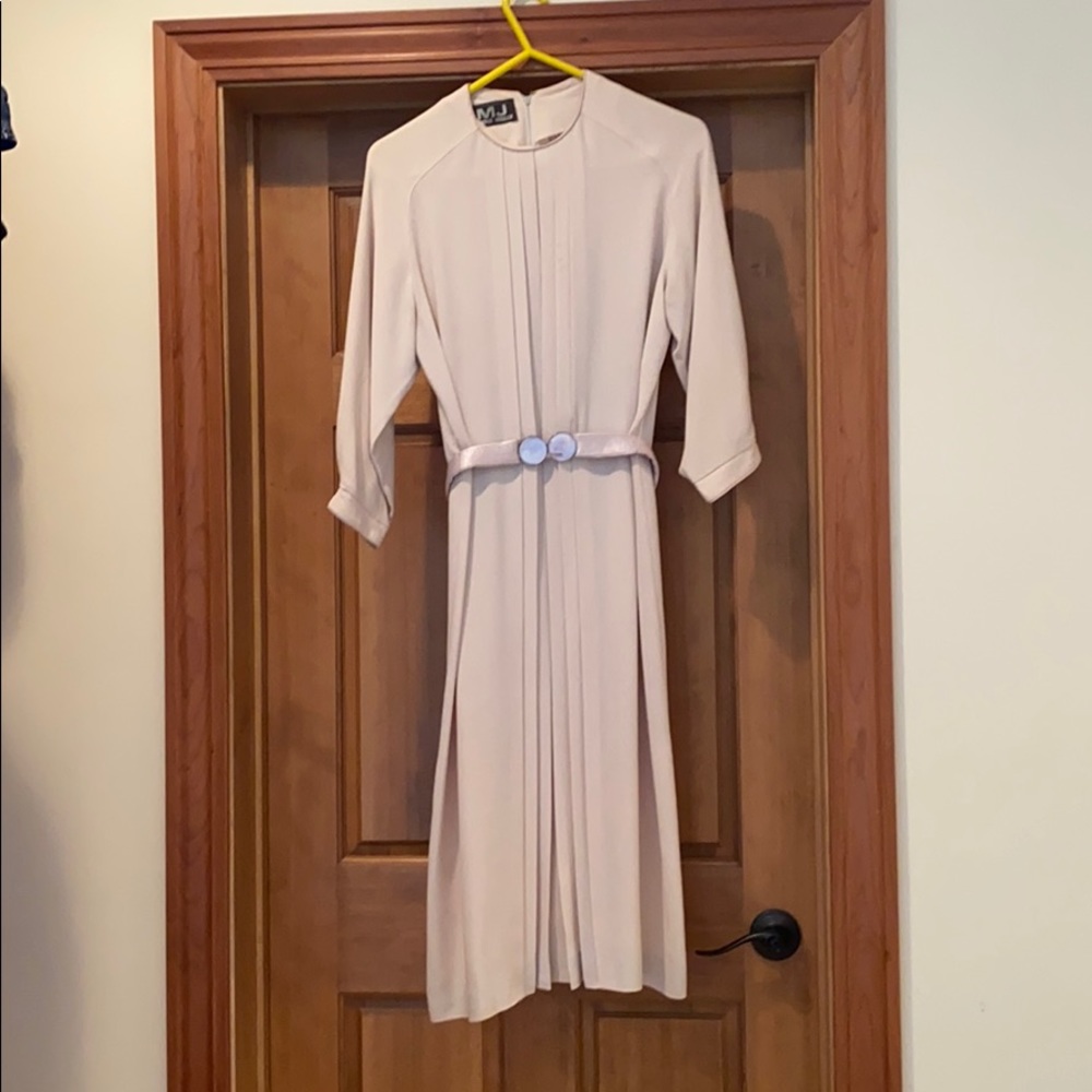 Vintage MJ Ronnie Heller Cream Dress